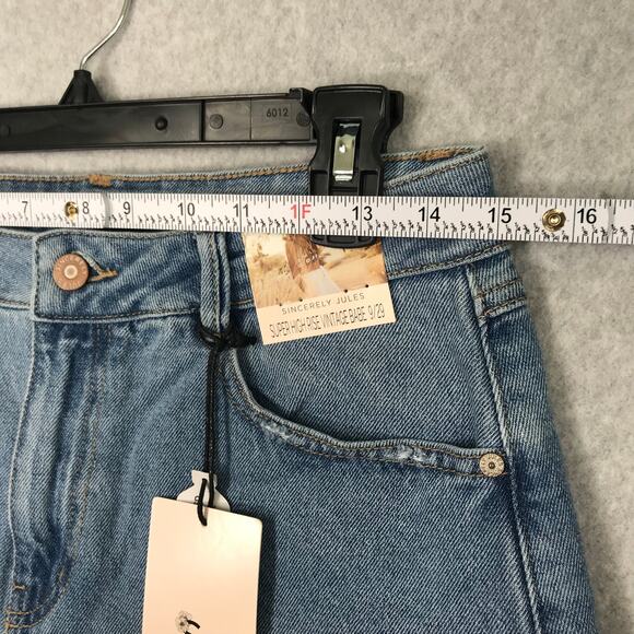 Sincerely Jules Shorts Size 9 29 Jeans Cut Off Super High Rise Vintage Babe Boho - Picture 5 of 10